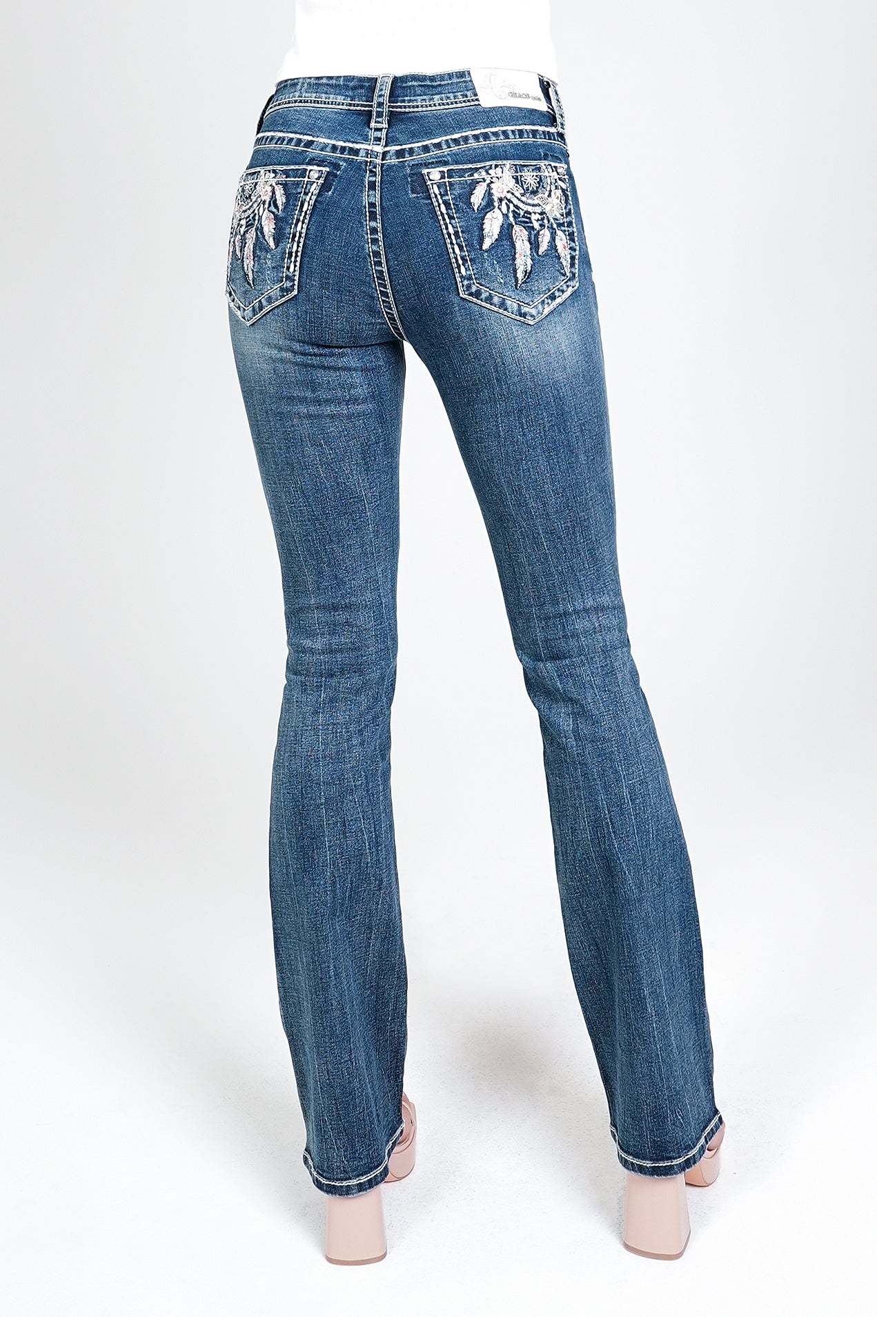 Dream Catcher Modify Embellished Mid Rise Bootcut Jeans