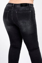 Black Basic Soft Denim Plus Size Skinny Jeans Grace in LA - Denim