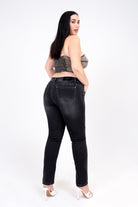 Black Basic Soft Denim Plus Size Skinny Jeans Grace in LA - Denim