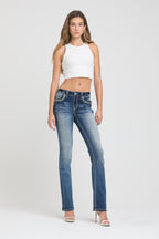 Wing Modify Faux Flap Bootcut Jeans