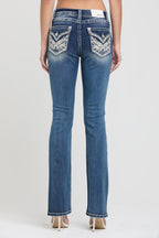 Wing Modify Faux Flap Bootcut Jeans