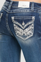 Wing Modify Faux Flap Bootcut Jeans