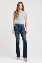 Feather Modify Mid Rise Bootcut Soft Denim Jeans