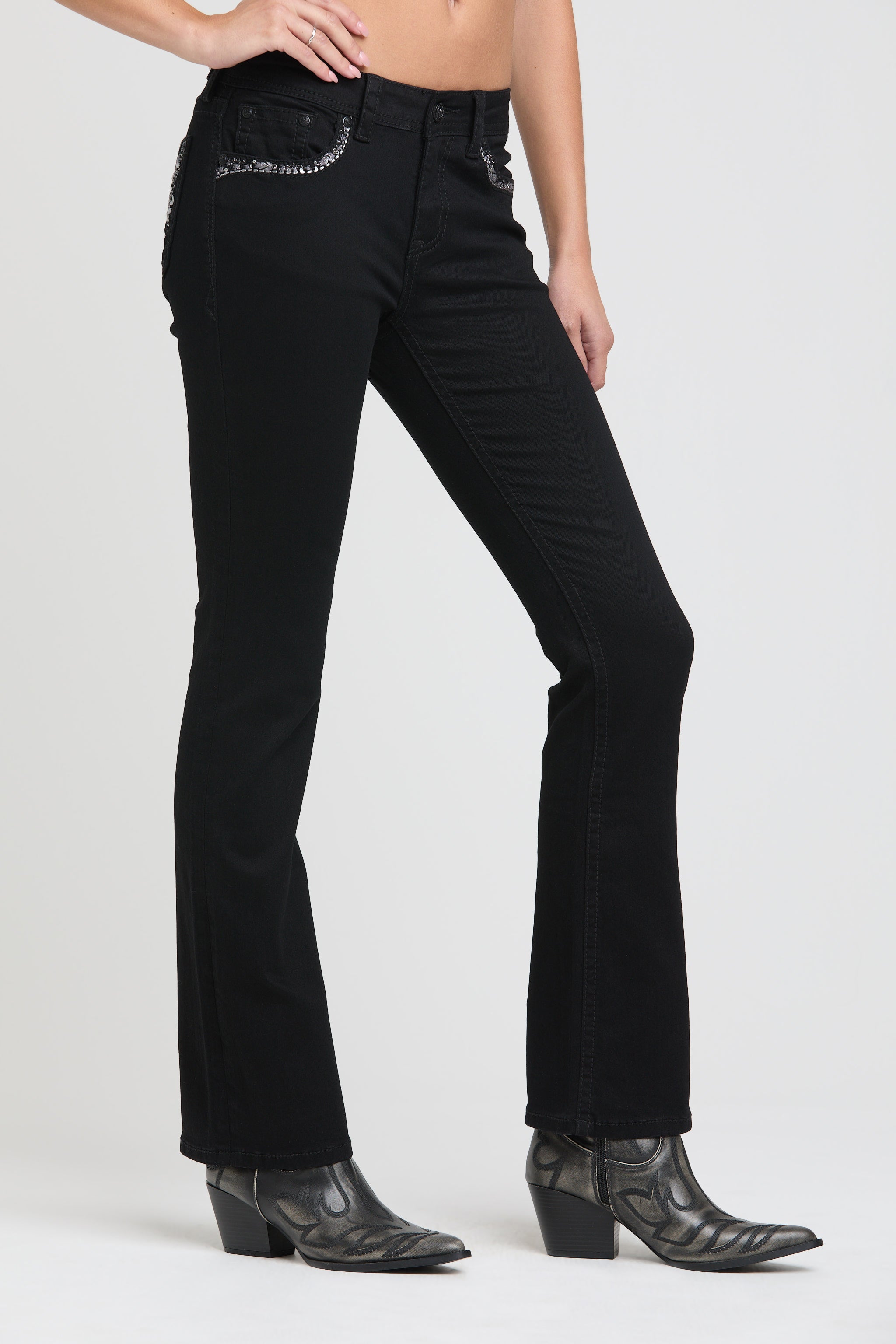 Aztec Modify Black Bootcut Jeans