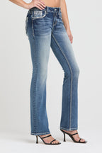 Western Embroidery  Bootcut Jeans