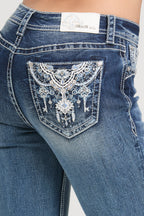 Western Embroidery  Bootcut Jeans