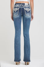 Aztec Yoke Embroidery  Bootcut Jeans