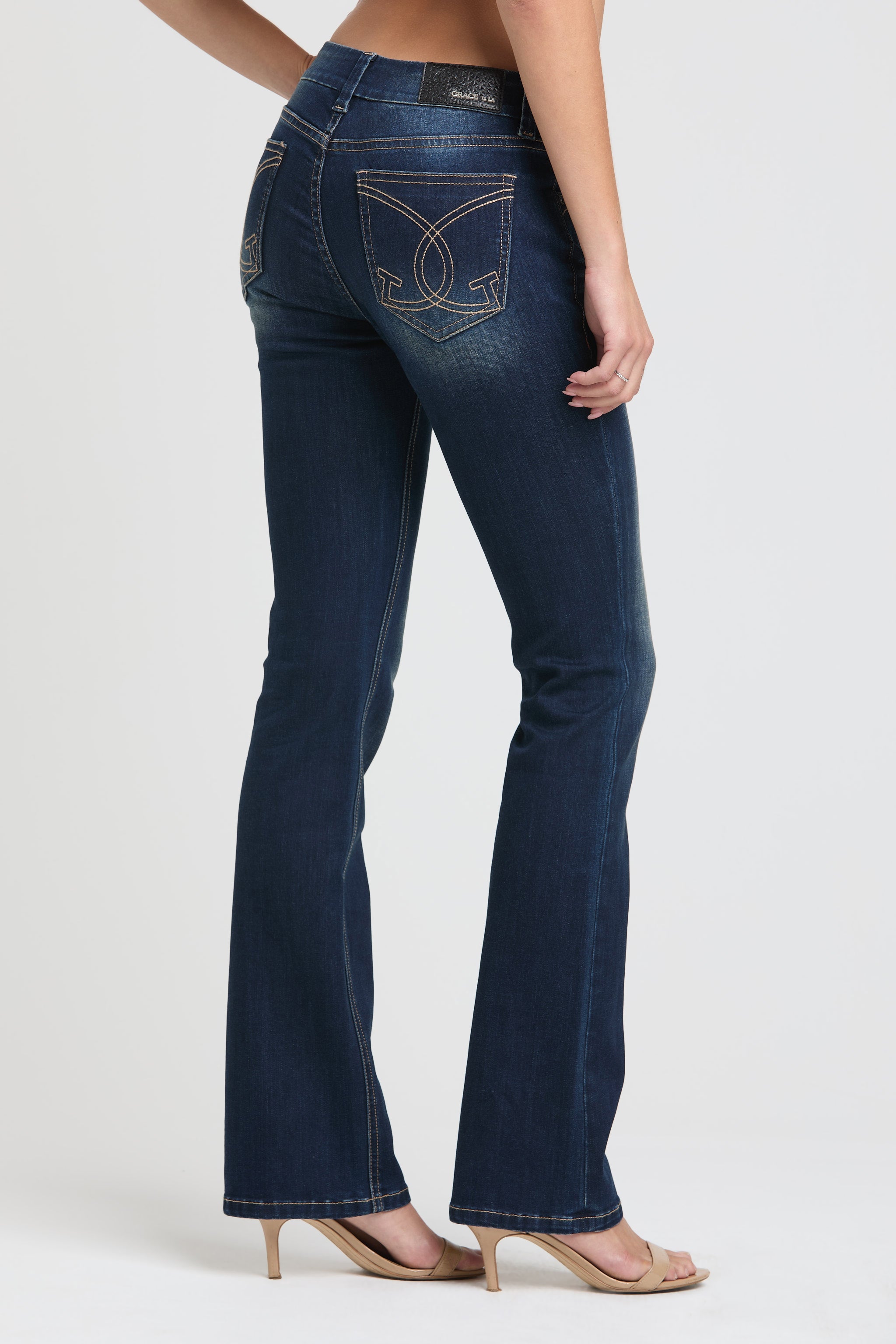 Double "G" Simple Stitches Bootcut Jeans