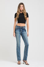 Dream Catcher 3D Mid Rise Bootcut Embroidered Jeans
