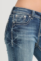 Dream Catcher 3D Mid Rise Bootcut Embroidered Jeans