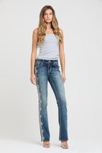 Side Embroidery Detail  Bootcut  Jeans