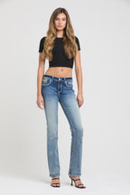 Horse Shoe/Floral Modify  Bootcut  Jeans