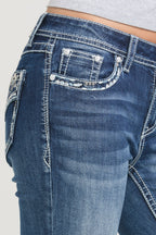 Aztec Modify Faux Flap  Bootcut Jeans