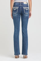 Aztec Modify Faux Flap  Bootcut Jeans