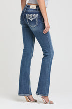 Aztec Modify Faux Flap  Bootcut Jeans