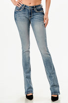 Cross Modify Mid Rise Bootcut Jeans Grace in LA