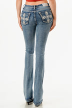 Cross Modify Mid Rise Bootcut Jeans Grace in LA