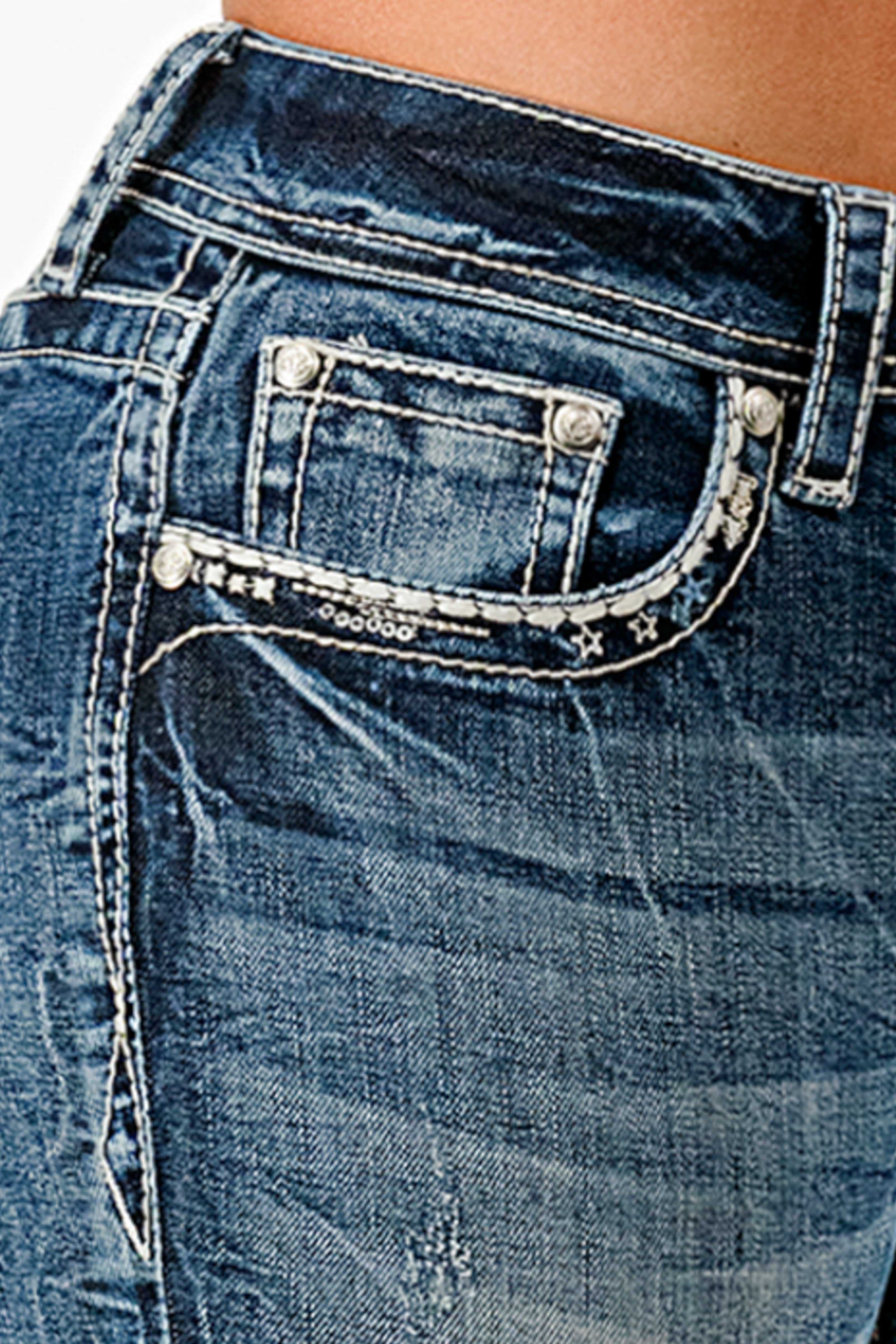 Lone Star Longhorn Bootcut Embellished Jeans Grace in LA
