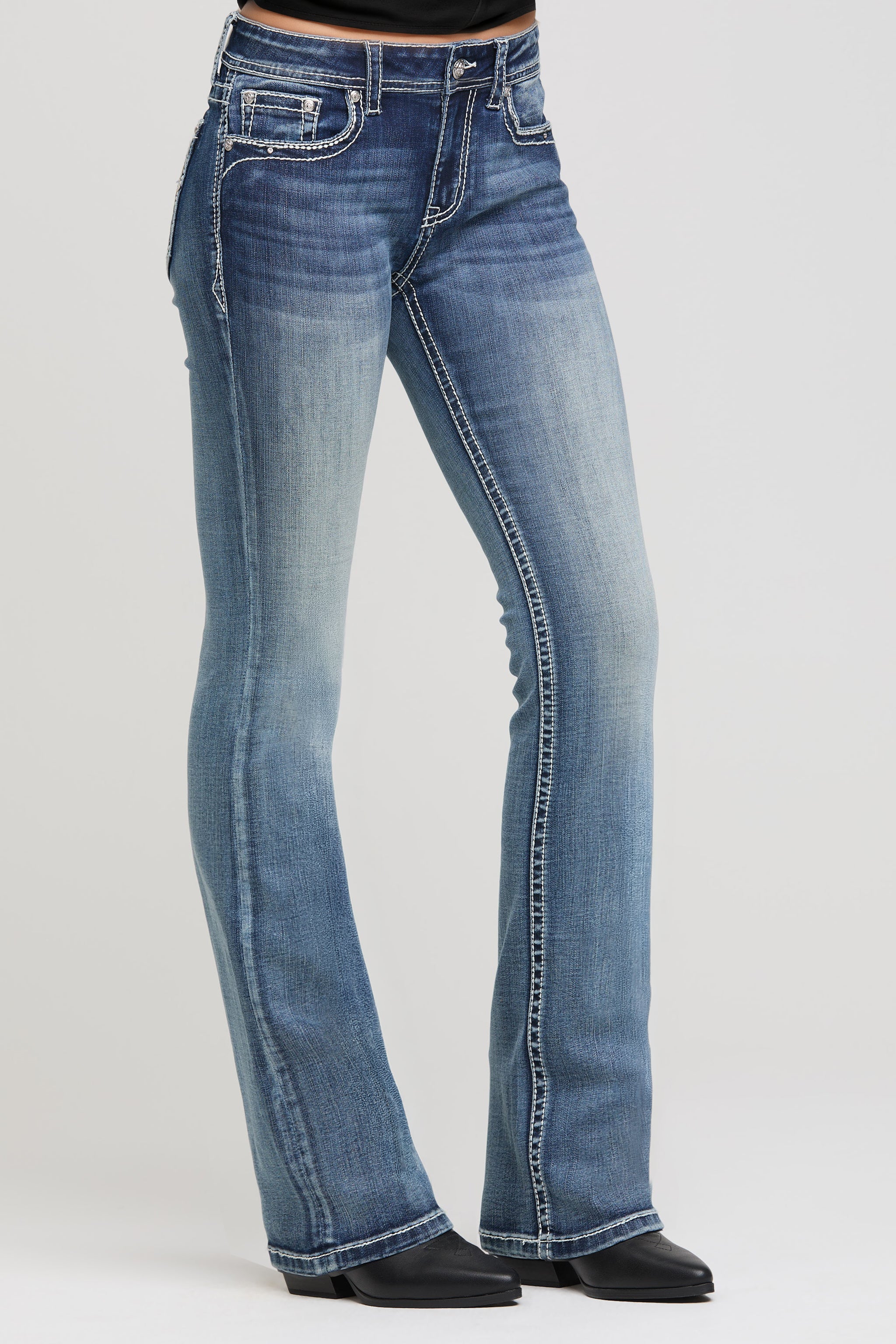 Cross Sequin Bootcut Jeans for Women – Grace in LA