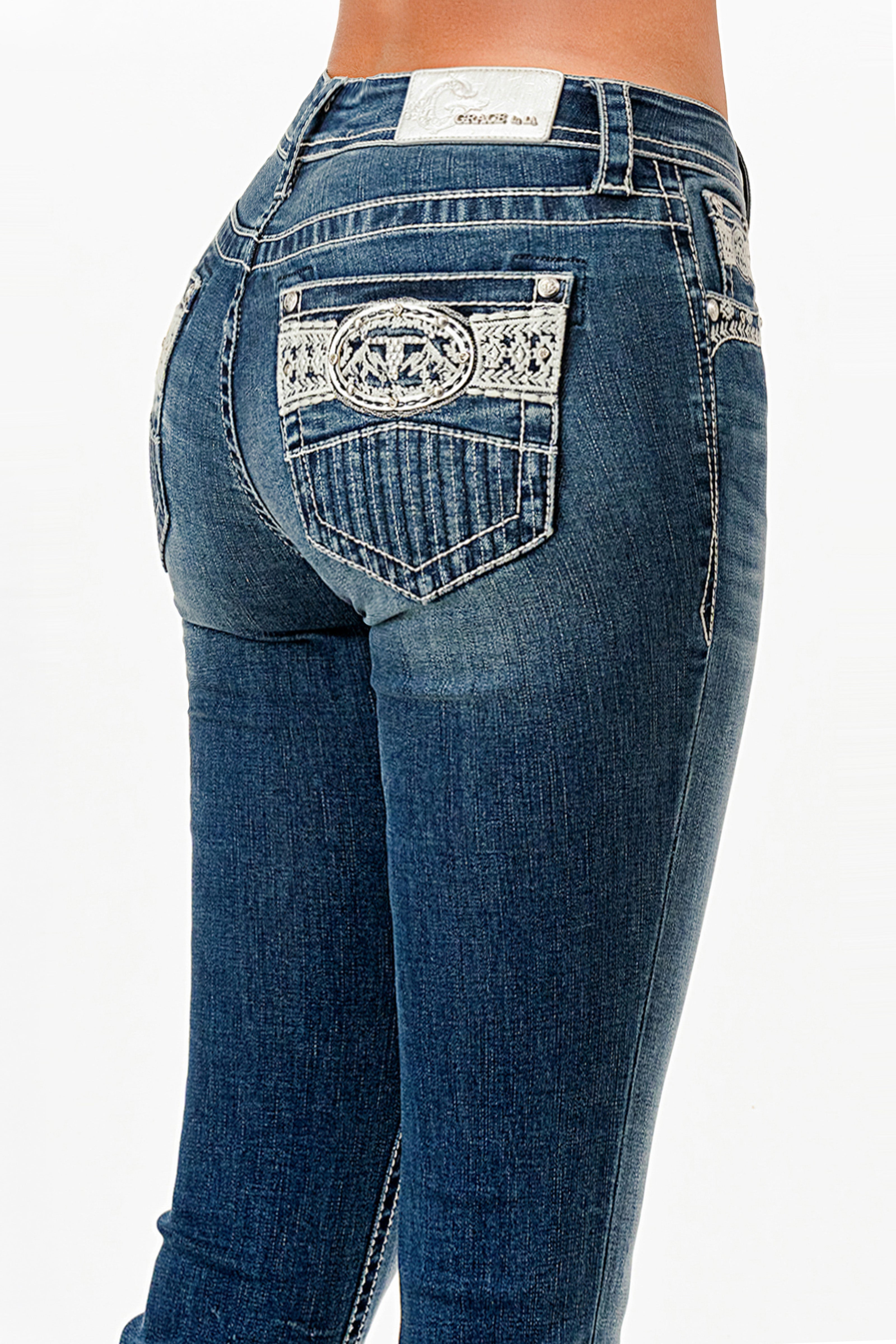Rocky Mountain Ridge Embroidered Jeans