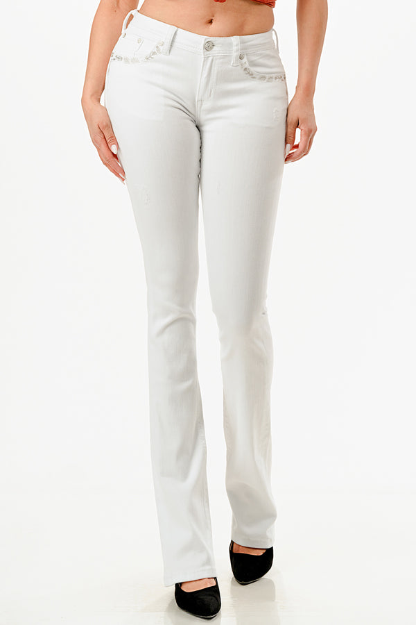 Lunar Dreamcatcher White Bootcut Jeans