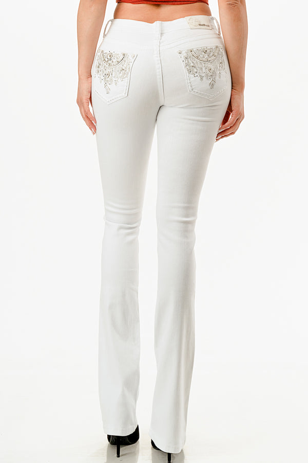 Lunar Dreamcatcher White Bootcut Jeans