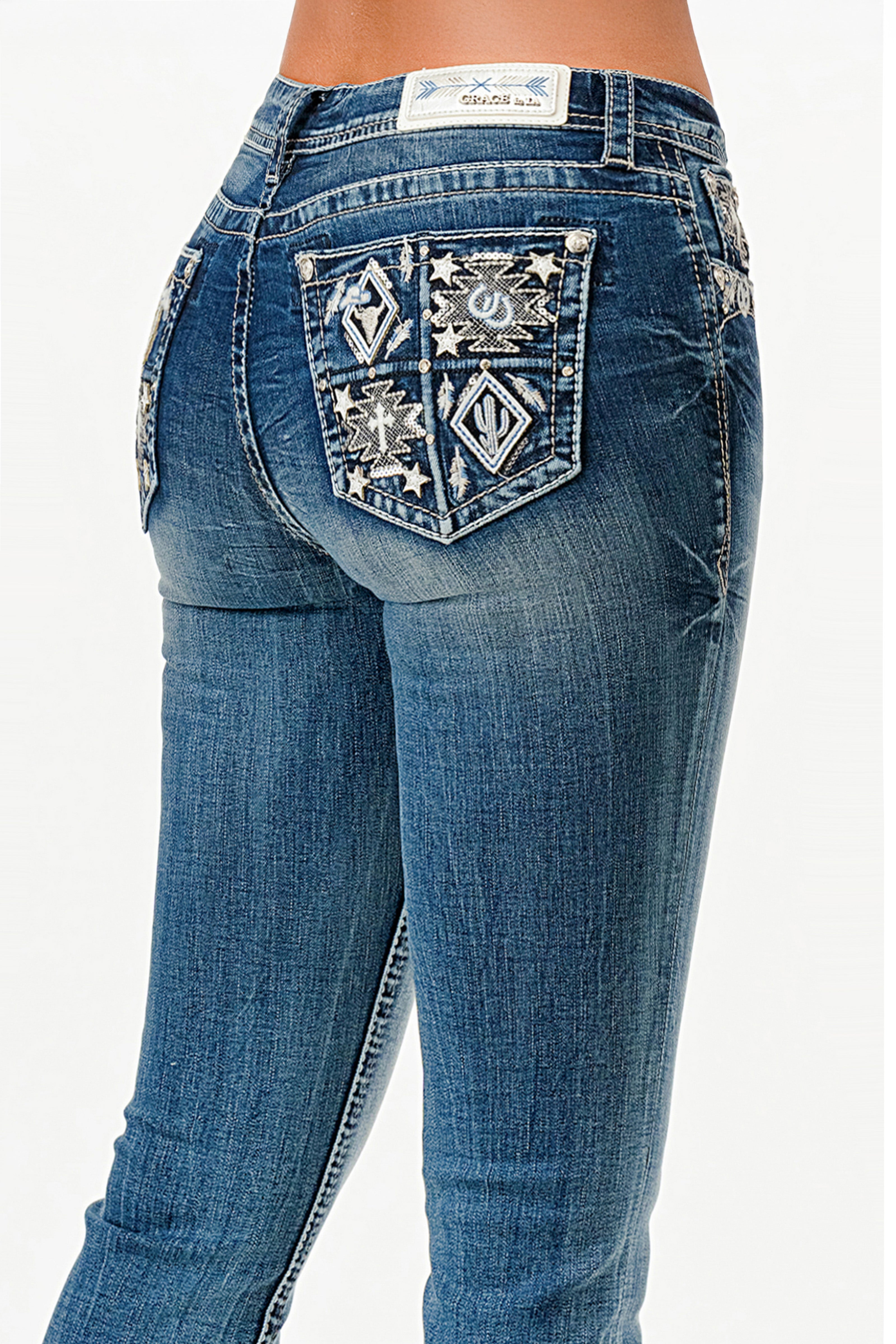 Four Corners Rodeo Embroidered Bootcut Jeans