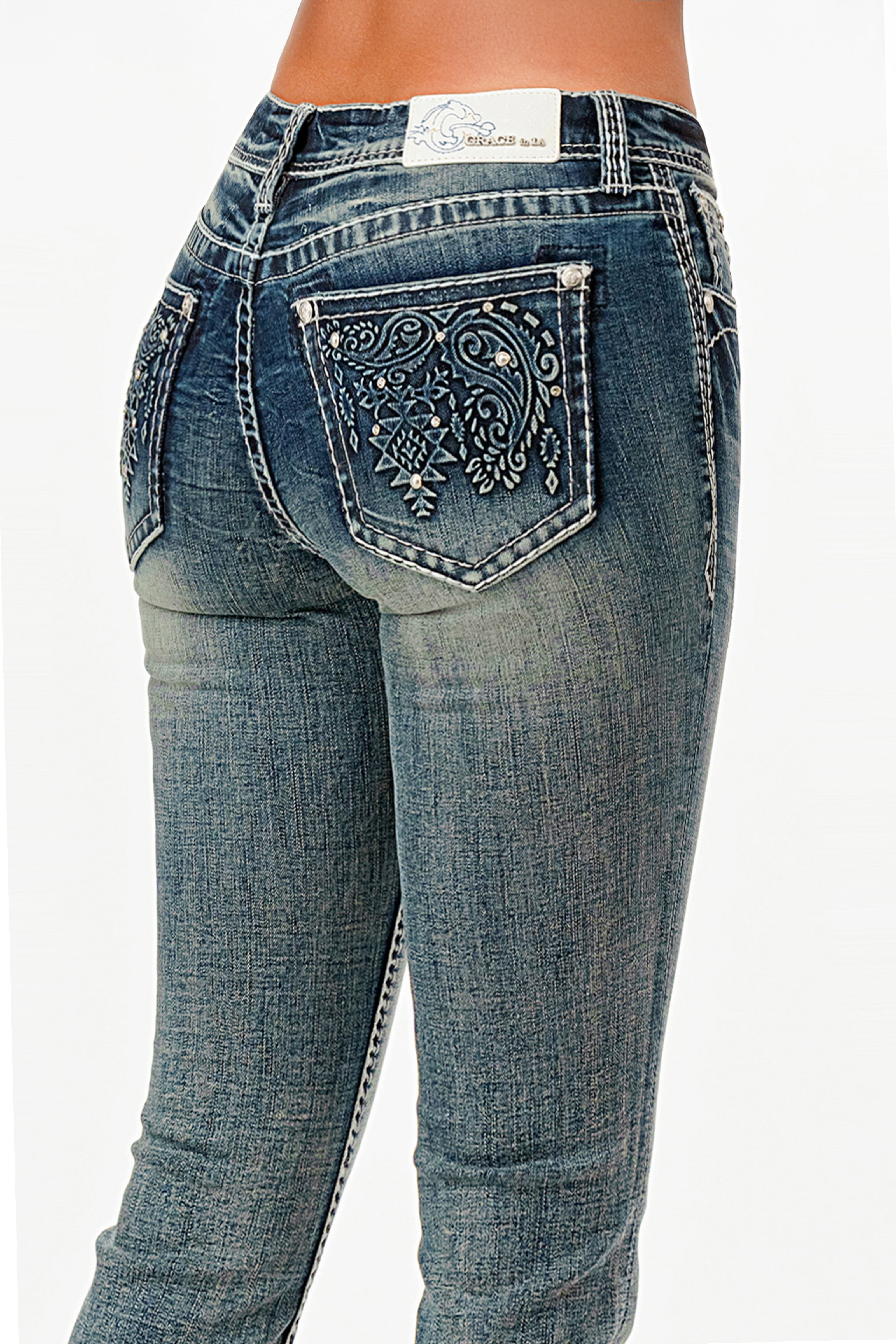ACLENT パール デニム Pearl rhinestone jeans ACLENT パール デニム Pearl rhinestone jeans Denim-Dazzle