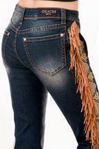 Tassel Trim Cowgirl Jeans Grace in LA