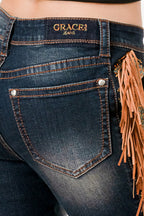 Tassel Trim Cowgirl Jeans Grace in LA