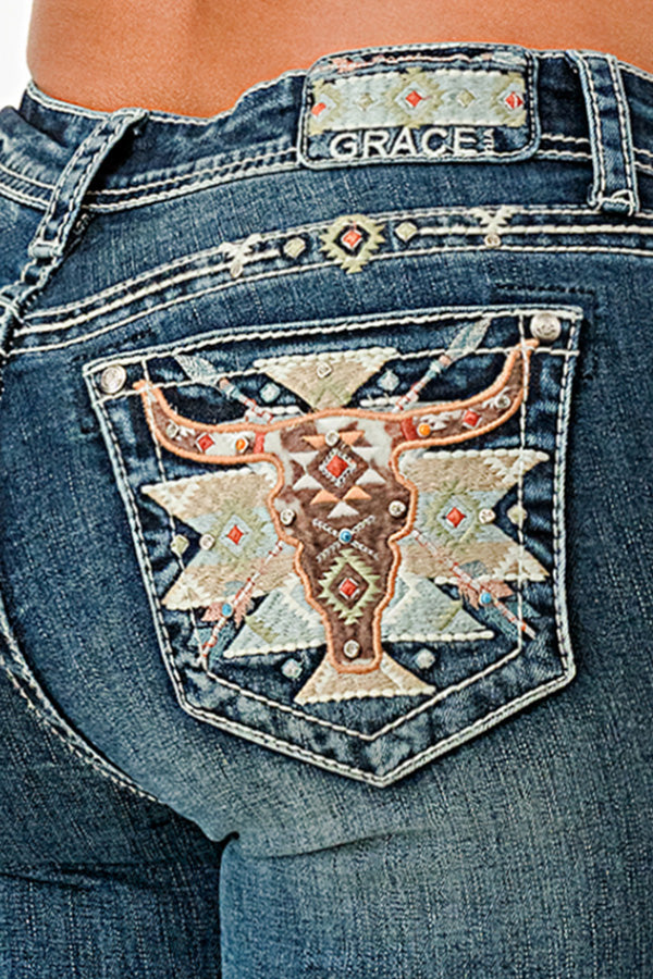 Steer Head Modify Bootcut Jeans