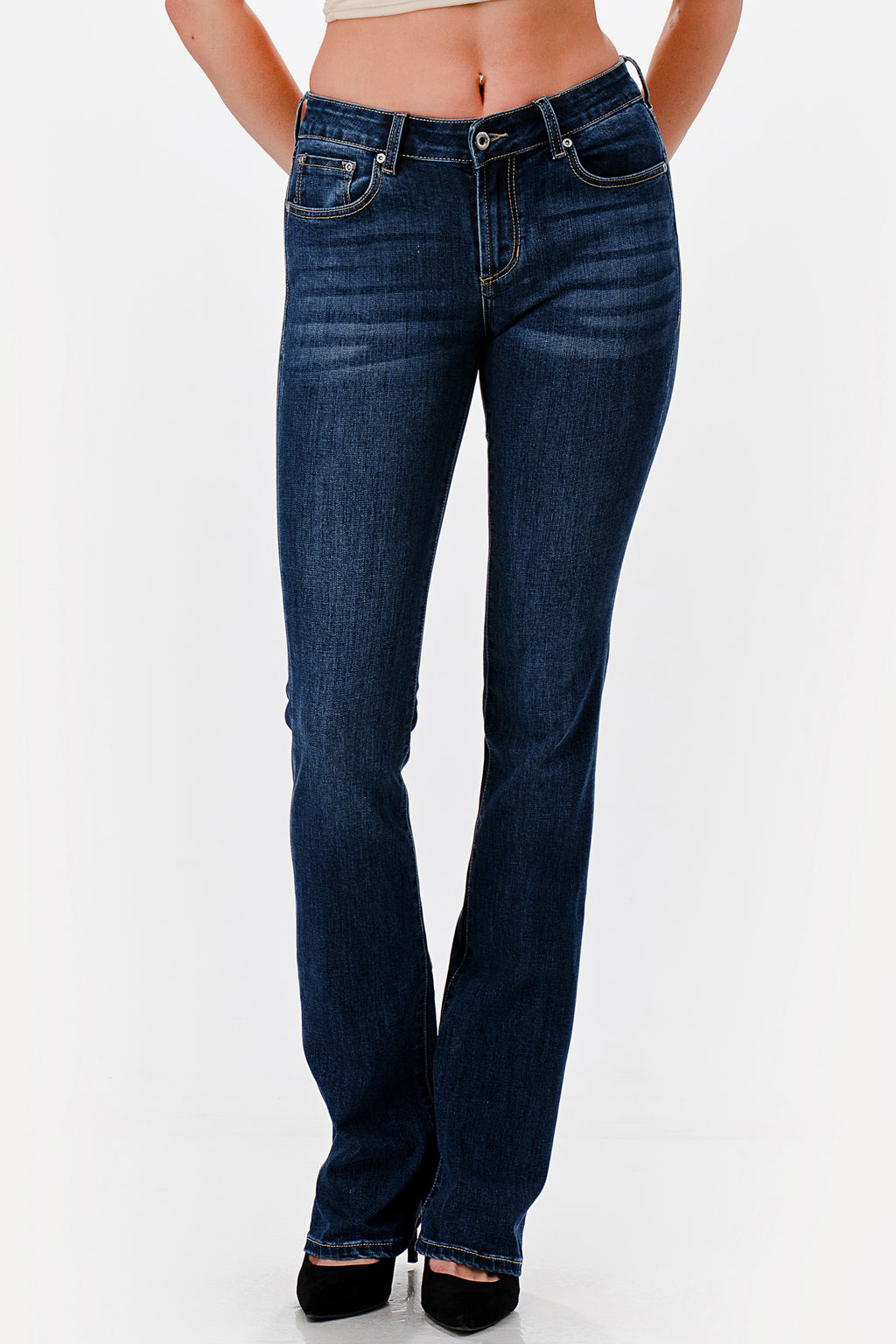 Wing Emboridery  Bootcut Jeans