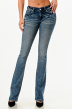 Wing Mid Rise Bootcut Soft Denim Jeans