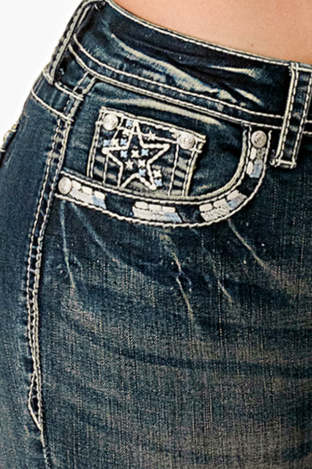 Double Stars Embellished Jeans Grace in LA