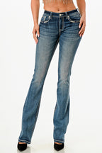 Steer Head Mid Rise Bootcut Recycle Fabric Jeans
