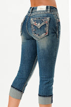 American Stars & Stripes Mid Rise Capri Jeans