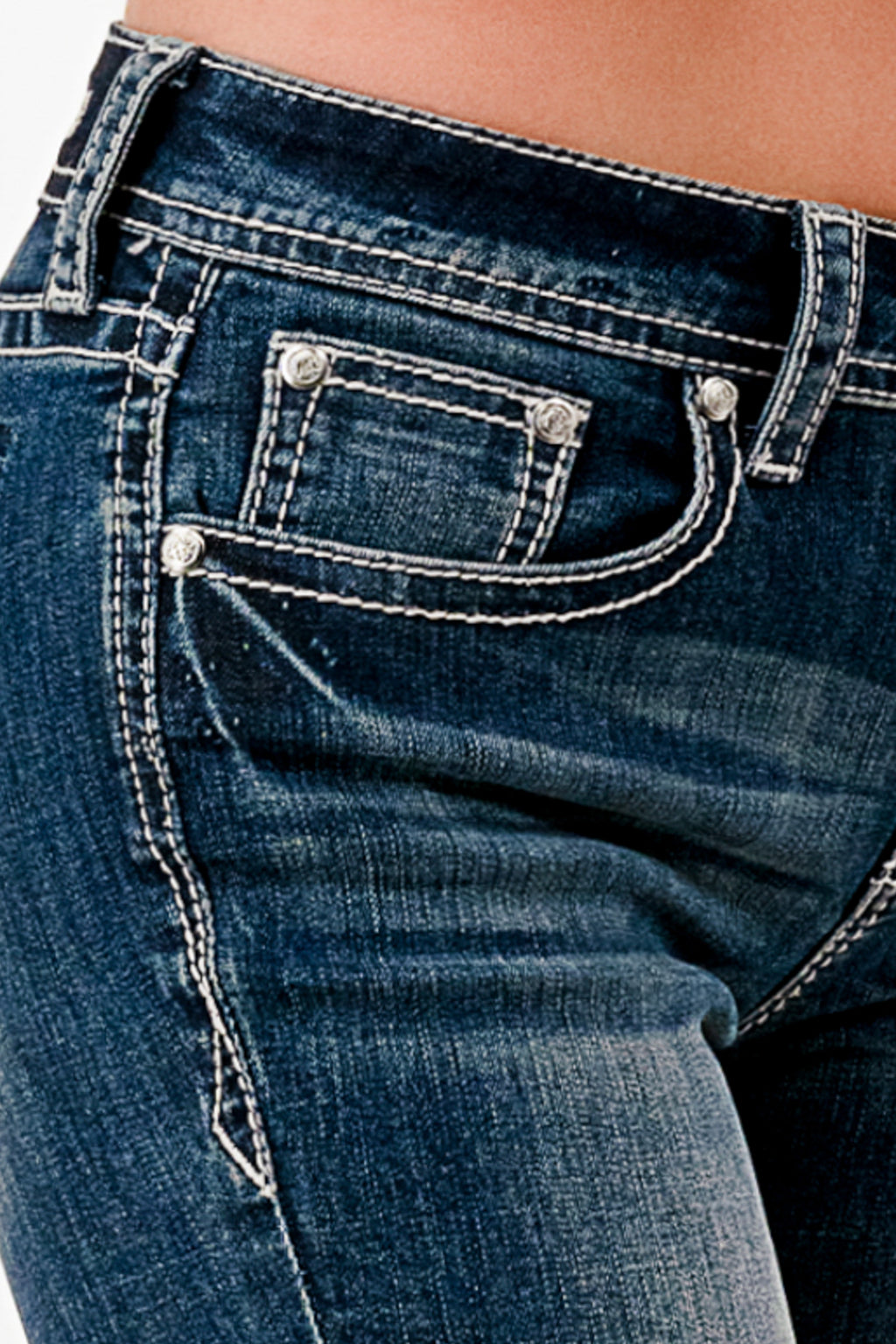 Flu De Lee Modify 3D Mid Rise Capri Jeans