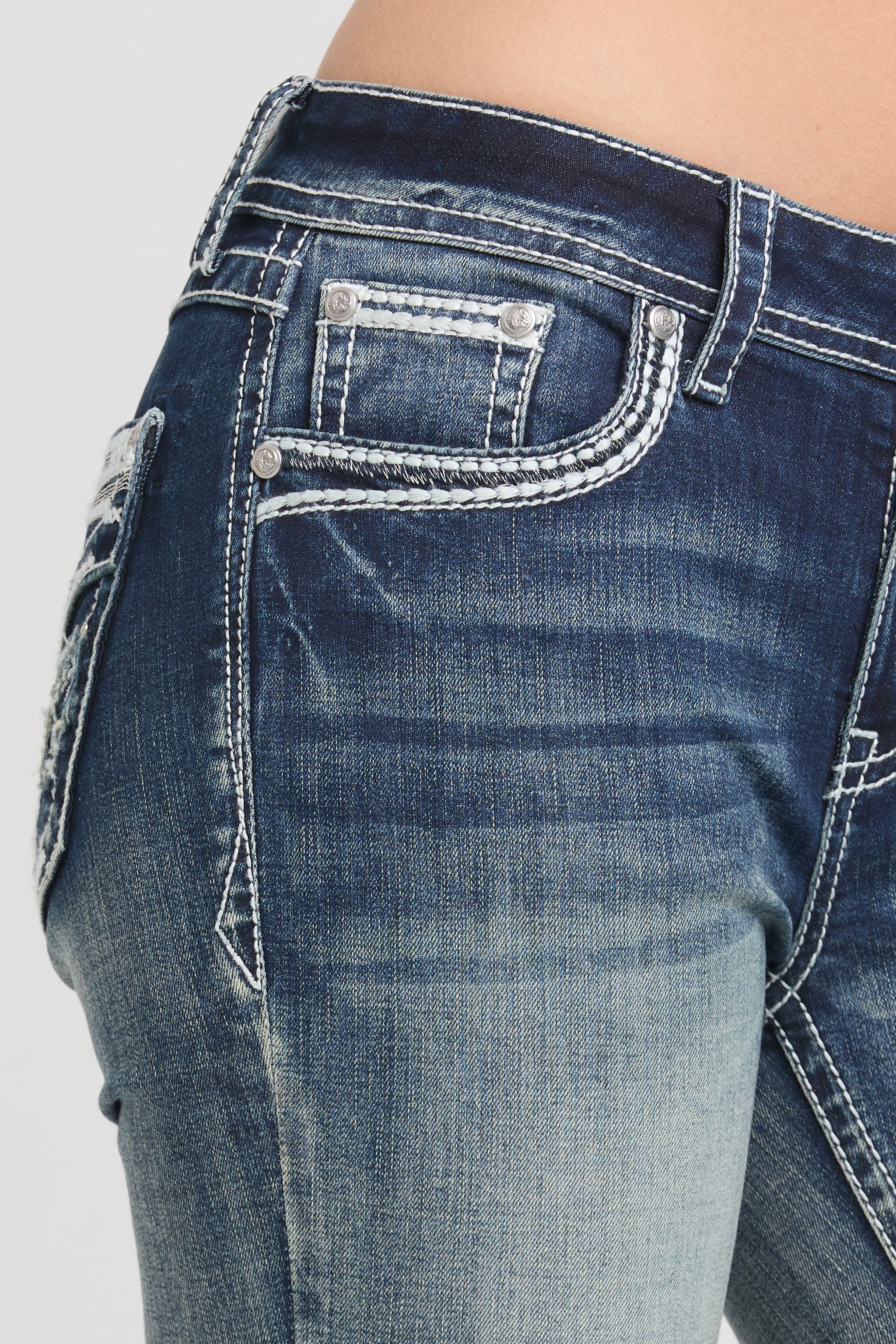 Heavy Stitches Embroidery  Bootcut Jeans