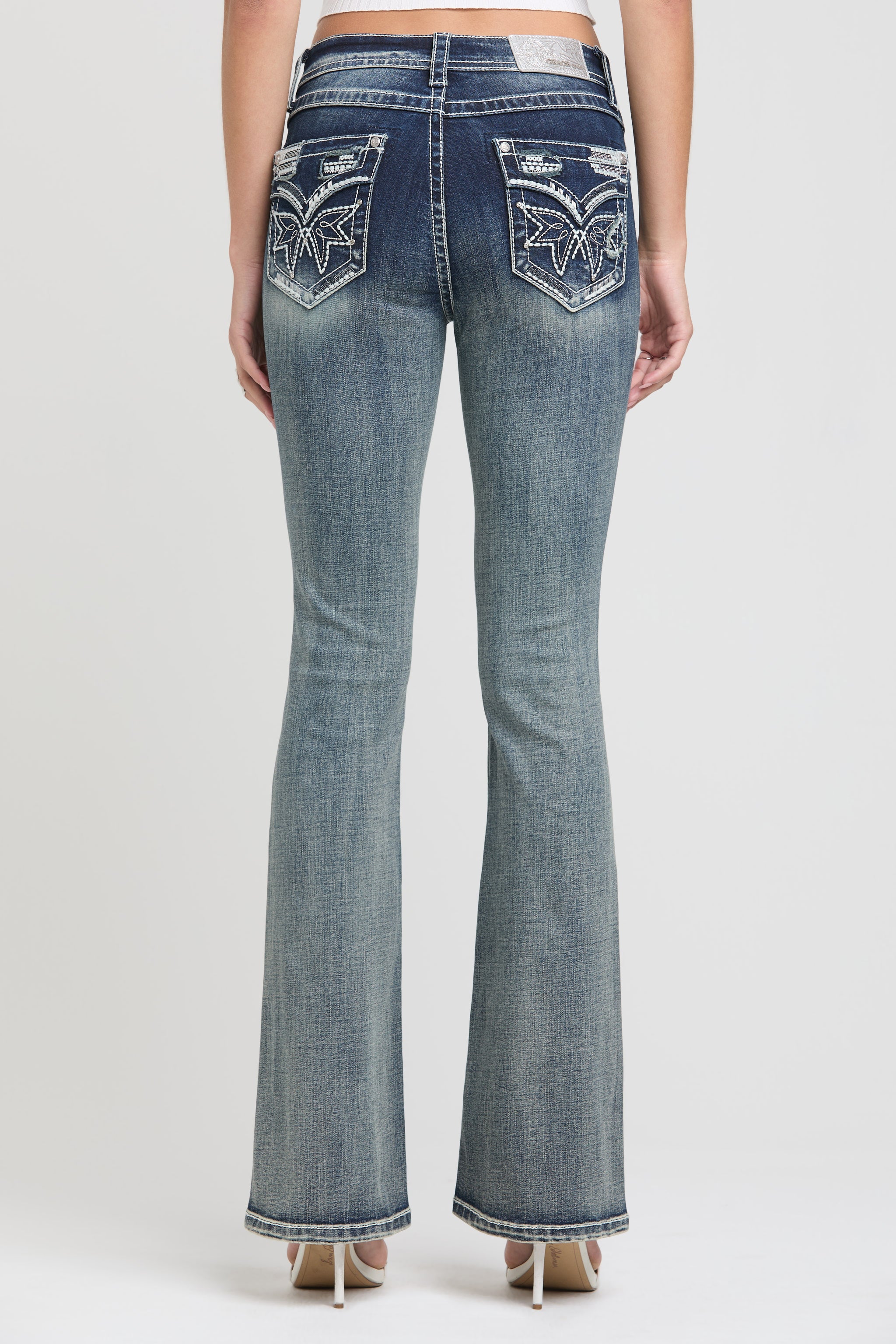 Heavy Stitches Embroidery  Bootcut Jeans