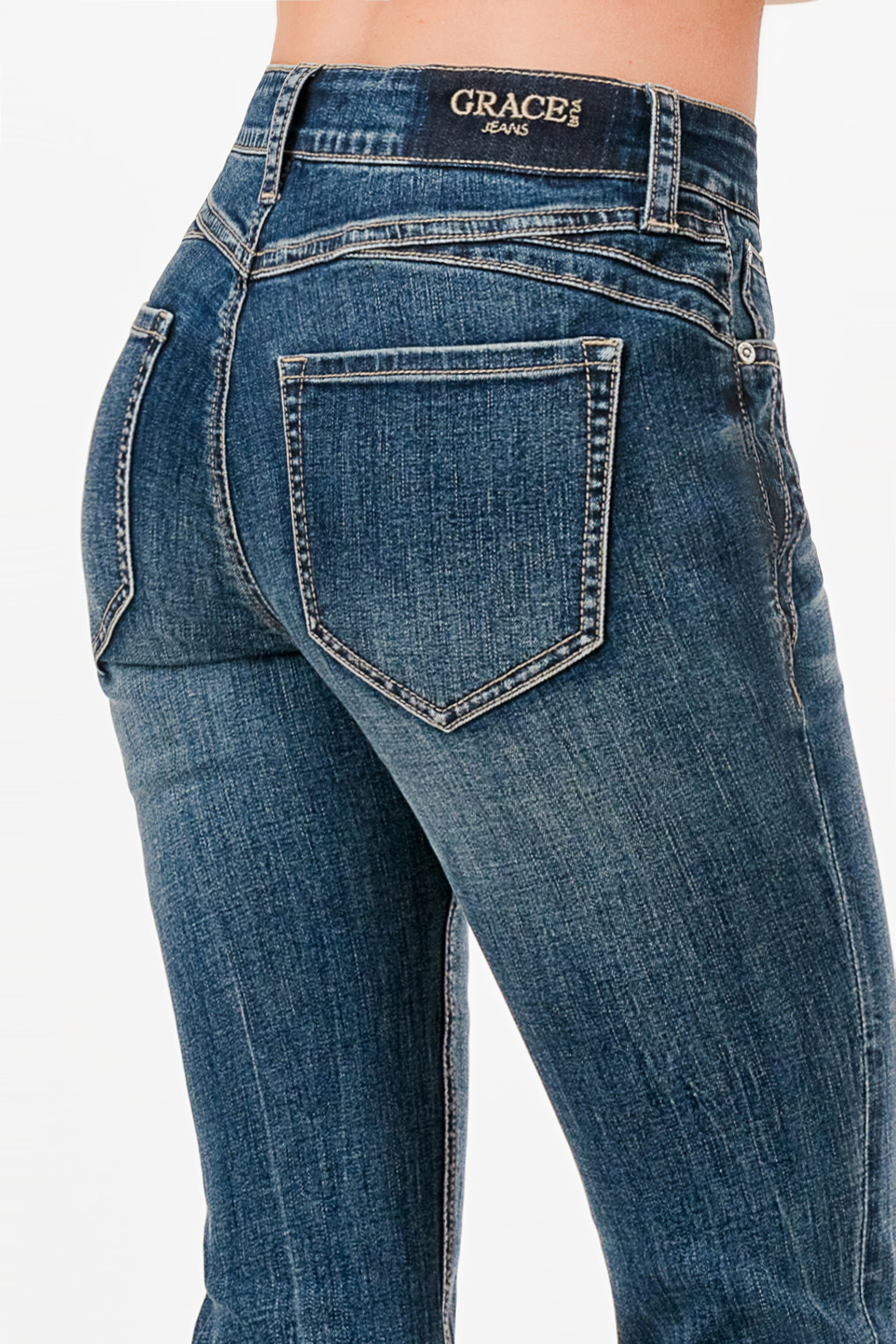 Basic 5 Pockets Soft Denim Mid Rise Skinny Jeans