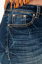 Basic 5 Pockets Mid Rise Skinny Jeans