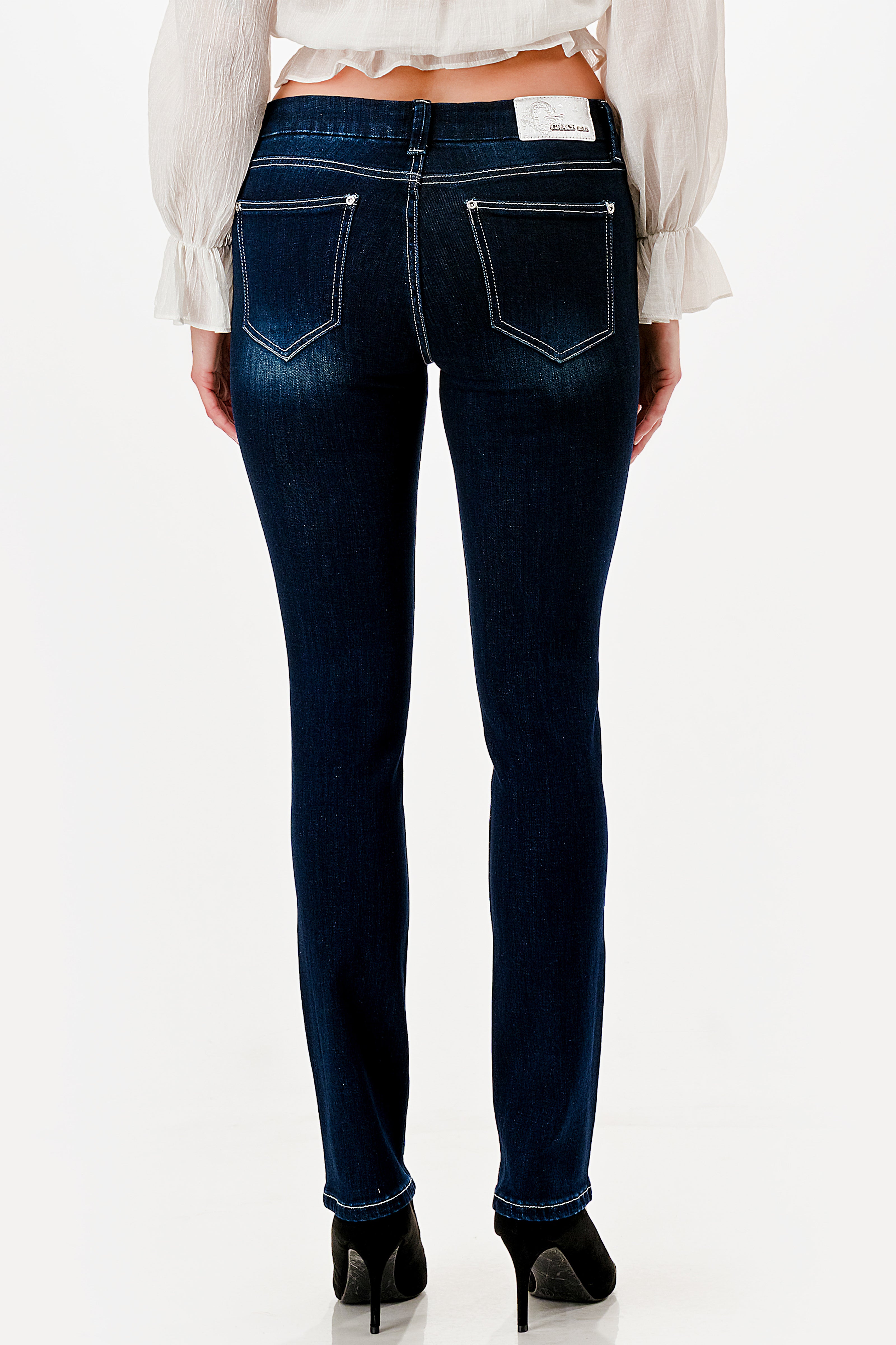 Basic 5 Pockets Straight Leg Jeans