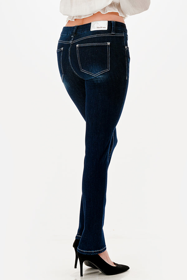 Basic 5 Pockets Straight Leg Jeans Grace in LA