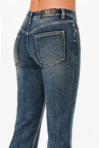 "The Curve Flattering" Mid Rise Straight Leg Jeans