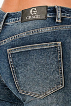 "The Curve Flattering" Mid Rise Straight Leg Jeans