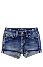 A Big Star Embroidery  Girl Denim Short Grace in LA