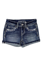 Border Embroidery  Girl Denim Short Grace in LA