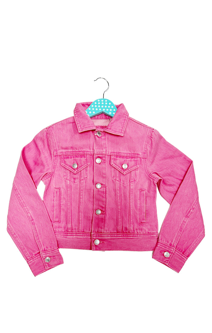 "Let's Go" Embroidery Pink Girl Jacket | GJ-S755