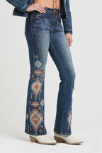 Aztec Embroidered Boho Detail  Flare