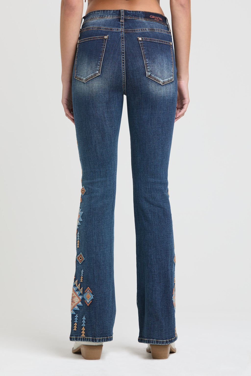 Aztec Embroidered Boho Detail  Flare